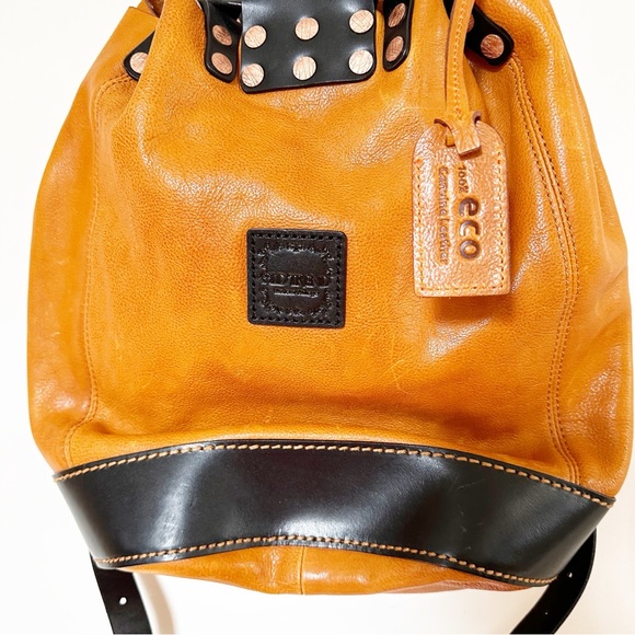 FREE PEOPLE Stylish Tan Leather Eco Backpack - Picture 9 of 10